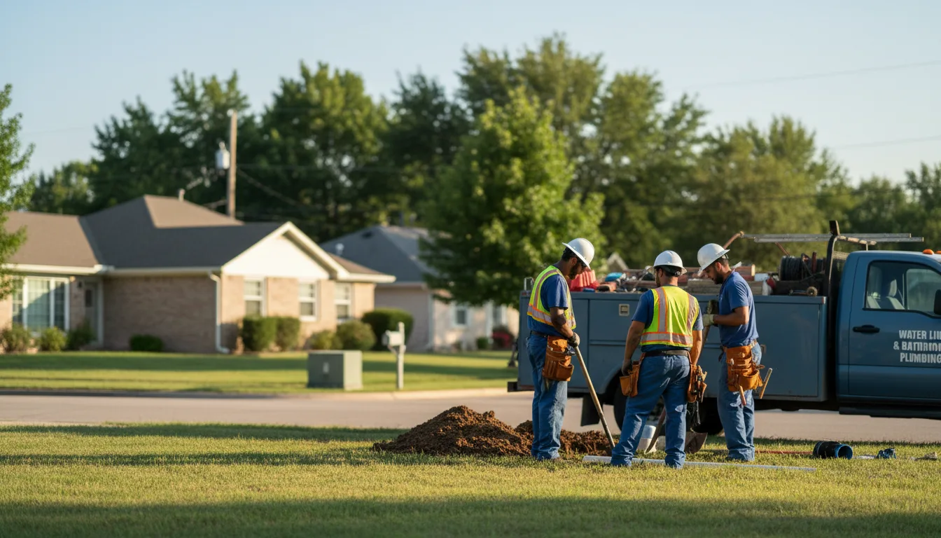 Residential water line and bathroom plumbing service in Nisland, SD
